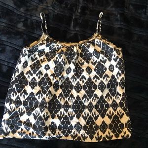 Loft Aztec black white tank top medium ECU
